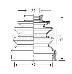 BORG & BECK Paljekumisarja, vetoakseli BCB2810